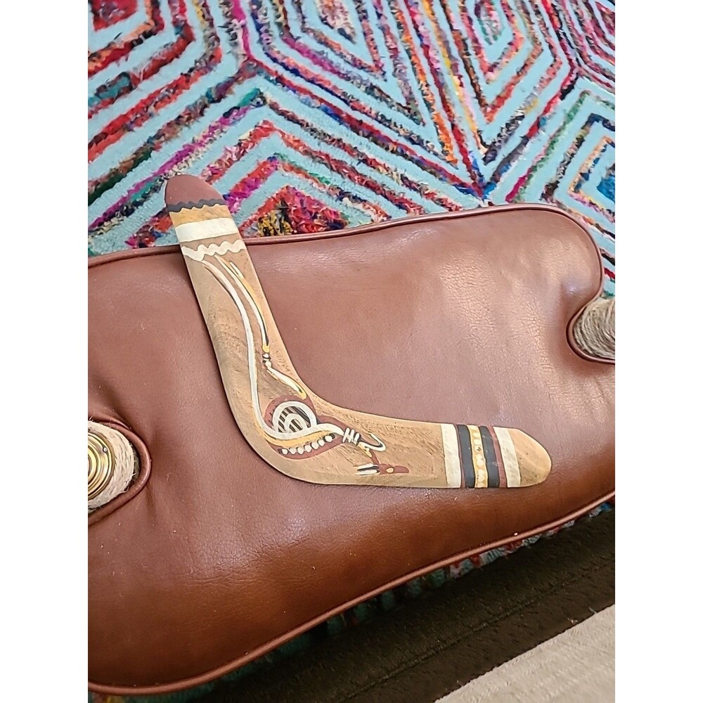 Hand Crafted and Hand Painted Australian Made Boomerang Aboriginal Art